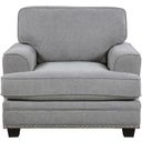 The appearance of Bradford Accent Chair In Gray designed by Homelegance in the modern / contemporary interior design. This gray piece of furniture was selected by 1StopBedrooms from Bradford Collection to add a touch of cosiness and style into your home. Sku: 9648GY-1. Material: Chenille.