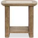 The appearance of Bradford Rectangular End Table In Riverbed Beige designed by Magnussen in the modern / contemporary interior design. This riverbed beige piece of furniture  was selected by 1StopBedrooms from Bradford Collection to add a touch of cosiness and style into your home. Sku: T5950-03. Material: Oak Veneer.