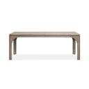 The appearance of Braelyn Extendable Rectangular Dining Table In Dorian Grey designed by Magnussen in the transitional interior design. This dorian grey piece of furniture was selected by 1StopBedrooms from Braelyn Collection to add a touch of cosiness and style into your home. Sku: D5874-20T;D5874-20B. Table Top Shape: Rectangular. Size: 84" x 40". Material: Oak Veneer.