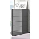 The appearance of Braga Natural Grey Lacquer Chest designed by J&M in the modern / contemporary interior design. This gray piece of furniture was selected by 1StopBedrooms from Braga Collection to add a touch of cosiness and style into your home. Sku: 178671-C. Material: Wood.