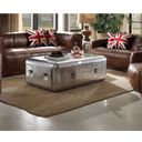 The appearance of Brancaster Aluminum Coffee Table designed by ACME in the industrial interior design. This silver piece of furniture  was selected by 1StopBedrooms from Brancaster Collection to add a touch of cosiness and style into your home. Sku: 82180. Material: Metal.