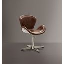 The appearance of Brancaster Retro Brown Leather Nailhead Swivel Accent Chair designed by ACME in the industrial interior design. This brown piece of furniture  was selected by 1StopBedrooms from Brancaster Collection to add a touch of cosiness and style into your home. Sku: 96554. Material: Leather. Key Features: Nailhead Trim.