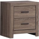 The appearance of Brantford 2-drawer Nightstand Barrel Oak designed by Coaster in the country / farmhouse interior design. This barrel oak piece of furniture was selected by 1StopBedrooms from Brantford Collection to add a touch of cosiness and style into your home. Sku: 207042. Material: Wood.