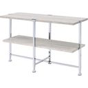 The appearance of Brecon Sofa Table designed by ACME in the modern / contemporary interior design. This white and chrome piece of furniture was selected by 1StopBedrooms from Brecon Collection to add a touch of cosiness and style into your home. Sku: 83213. Material: Metal.