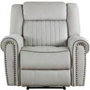 The appearance of Brennen Power Reclining Chair In Gray designed by Homelegance in the traditional interior design. This gray piece of furniture  was selected by 1StopBedrooms from Brennen Collection to add a touch of cosiness and style into your home. Sku: 9204MT-1PW. Material: Microfiber.