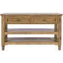 The appearance of Brentwood 50 Inch Sofa Console Table with Drawers and Storage Shelves In Cascade Oak and Brown designed by Jofran in the transitional interior design. This cascade oak/brown piece of furniture  was selected by 1StopBedrooms from Brentwood Collection to add a touch of cosiness and style into your home. Sku: 2510-4. Material: Rubberwood.