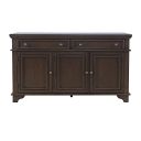 The appearance of Brentwood 60 Inch Three Door Sideboard Storage Cabinet In Arbor Oak and Brown designed by Jofran in the transitional interior design. This arbor oak/brown piece of furniture  was selected by 1StopBedrooms from Brentwood Collection to add a touch of cosiness and style into your home. Sku: 2521-60. Material: Rubberwood.