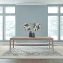The appearance of Brentwood Rectangular Leg Table In Sandstone designed by Liberty in the modern / contemporary interior design. This sandstone piece of furniture  was selected by 1StopBedrooms from Brentwood Collection to add a touch of cosiness and style into your home. Sku: 789-T4292. Table Top Shape: Rectangular. Size: 92" x 42". Material: Solid Rubberwood.