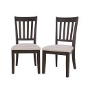 The appearance of Brentwood Slatback Dining Chair Set of 2 In Arbor Oak and Brown designed by Jofran in the transitional interior design. This arbor oak/brown piece of furniture  was selected by 1StopBedrooms from Brentwood Collection to add a touch of cosiness and style into your home. Sku: 2521-400KD. Material: Rubberwood.