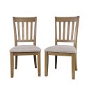 The appearance of Brentwood Slatback Dining Chair Set of 2 In Cascade Oak and Brown designed by Jofran in the transitional interior design. This cascade oak/brown piece of furniture was selected by 1StopBedrooms from Brentwood Collection to add a touch of cosiness and style into your home. Sku: 2511-400KD. Material: Rubberwood.