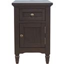 The appearance of Brentwood USB Charging End Table with Storage Cabinet In Arbor Oak and Brown designed by Jofran in the transitional interior design. This arbor oak/brown piece of furniture  was selected by 1StopBedrooms from Brentwood Collection to add a touch of cosiness and style into your home. Sku: 2520-6. Material: Rubberwood.