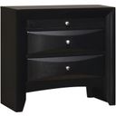 The appearance of Briana Rectangular 2-drawer Nightstand Black designed by Coaster in the transitional interior design. This black piece of furniture was selected by 1StopBedrooms from Briana Collection to add a touch of cosiness and style into your home. Sku: 200702. Material: Wood.