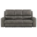 Brickston Triple Power Reclining Sofa In Charcoal