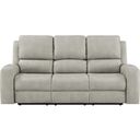 The appearance of Brickston Triple Power Reclining Sofa In Grey designed by Coaster in the transitional interior design. This grey piece of furniture was selected by 1StopBedrooms from Brickston Collection to add a touch of cosiness and style into your home. Sku: 603434PPP. Material: Foam.