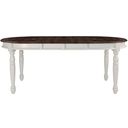 The appearance of British Isles Chalk 76" Extendable Oval Dining Table designed by A-America in the transitional interior design. This white piece of furniture was selected by 1StopBedrooms from British Isles Collection to add a touch of cosiness and style into your home. Sku: BRICO6310. Table Top Shape: Oval. Material: Rubberwood. Size: 76" x 42".
