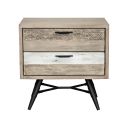 The appearance of Bridges 2 Drawer Nightstand In Two Tone Acacia Wood designed by Armen Living in the modern / contemporary interior design. This two-tone gray piece of furniture was selected by 1StopBedrooms from Bridges Collection to add a touch of cosiness and style into your home. Sku: LCBRLAGR. Material: Wood.