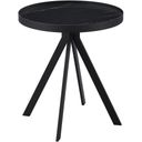 The appearance of Briggs Round Marble Printed Glass Top End Table In Black designed by Coaster in the modern / contemporary interior design. This black piece of furniture  was selected by 1StopBedrooms from Briggs Collection to add a touch of cosiness and style into your home. Sku: 706267. Material: Glass.