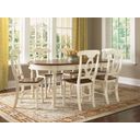 The appearance of British Isles 76" Merlot Buttermilk Extendable Oval Dining Table designed by A-America in the transitional interior design. This merlot piece of furniture was selected by 1StopBedrooms from British Isles Collection to add a touch of cosiness and style into your home. Sku: BRIMB6310. Table Top Shape: Oval. Material: Rubberwood. Size: 76" x 42".