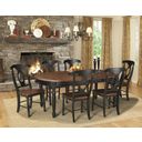 The appearance of British Isles 76" Oak Black Extendable Oval Dining Table designed by A-America in the transitional interior design. This black piece of furniture was selected by 1StopBedrooms from British Isles Collection to add a touch of cosiness and style into your home. Sku: BRIOB6310. Table Top Shape: Oval. Material: Rubberwood. Size: 76" x 42".