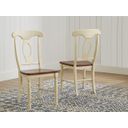 The appearance of British Isles Merlot Buttermilk Napoleon Side Chair Set of 2 designed by A-America in the transitional interior design. This merlot piece of furniture was selected by 1StopBedrooms from British Isles Collection to add a touch of cosiness and style into your home. Sku: BRIMB2852. Material: Rubberwood.