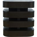 The appearance of Brix Floating Sculpture Layered Square End Table In Espresso designed by Jofran in the transitional interior design. This espresso piece of furniture  was selected by 1StopBedrooms from Brix Collection to add a touch of cosiness and style into your home. Sku: 2370-3ESP. Material: MDF.