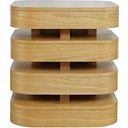 The appearance of Brix Floating Sculpture Layered Square End Table In Oak designed by Jofran in the transitional interior design. This oak piece of furniture  was selected by 1StopBedrooms from Brix Collection to add a touch of cosiness and style into your home. Sku: 2370-3OAK. Material: MDF.