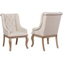 The appearance of Brockway Tufted Arm Chairs Cream and Barley Brown Set of 2 designed by Coaster in the transitional interior design. This brown piece of furniture was selected by 1StopBedrooms from Brockway Collection to add a touch of cosiness and style into your home. Sku: 110293. Material: Upholstered.
