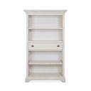 The appearance of Bronwyn Bookcase In Alabaster designed by Magnussen in the transitional interior design. This alabaster piece of furniture was selected by 1StopBedrooms from Bronwyn Collection to add a touch of cosiness and style into your home. Sku: H4436-20. Material: Pine Veneer.