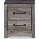 The appearance of Bronyan Dark Gray Nightstand designed by Signature Design by Ashley in the modern / contemporary interior design. This dark gray piece of furniture was selected by 1StopBedrooms from Bronyan Collection to add a touch of cosiness and style into your home. Sku: B1290-92. Material: Wood.