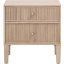 Bronze Bay Highland 2 Drawer Nightstand In Natural Oak
