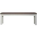 The appearance of Brook Bay Upholstered Dining Bench designed by Liberty in the transitional interior design. This white and gray piece of furniture was selected by 1StopBedrooms from Brook Bay Collection to add a touch of cosiness and style into your home. Sku: 182-C9001B. Material: Rubberwood.