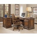 The appearance of Brookhaven Executive L Right Return Desk designed by Hooker in the traditional interior design. This medium wood piece of furniture was selected by 1StopBedrooms from Brookhaven Collection to add a touch of cosiness and style into your home. Sku: 281-10-468;281-10-473. Material: Cherry Veneer.