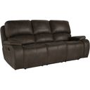 The appearance of Brookings Sofa with Dual Recliner In Brown designed by New Classic in the transitional interior design. This brown piece of furniture  was selected by 1StopBedrooms from Brookings Collection to add a touch of cosiness and style into your home. Sku: U093-30-BRN. Material: Fabric.