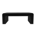 Brooklyn 50 Inch Waterfall Curved Coffee Table In Black