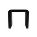 Brooklyn Square Waterfall Curved End Table In Black