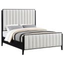 The appearance of Brookmead 60 Inch Upholstered Queen Bed In Black designed by Coaster in the transitional interior design. This black piece of furniture was selected by 1StopBedrooms from Brookmead Collection to add a touch of cosiness and style into your home. Sku: 224710QB1;224710QB2;224710QB3. Material: Wood. Bed Size: Queen. Bed Type: Upholstered Bed.