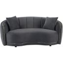 The appearance of Brookside Velvet Upholstered Curved Loveseat In Dark Grey designed by Coaster in the modern / contemporary interior design. This dark grey piece of furniture  was selected by 1StopBedrooms from Brookside Collection to add a touch of cosiness and style into your home. Sku: 504845. Material: Upholstered.