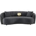 The appearance of Brookside Velvet Upholstered Curved Sofa In Dark Grey designed by Coaster in the modern / contemporary interior design. This dark grey piece of furniture  was selected by 1StopBedrooms from Brookside Collection to add a touch of cosiness and style into your home. Sku: 504844. Material: Upholstered.