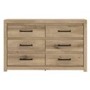 Brozmont Six Drawer Dresser In Tan