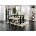 Brule Counter Height Table In White and Antique Black