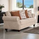 The appearance of Buckhurst Loveseat In Taupe designed by Furniture of America in the transitional interior design. This taupe piece of furniture  was selected by 1StopBedrooms from Buckhurst Collection to add a touch of cosiness and style into your home. Sku: FM61110TP-LV. Material: Fabric.