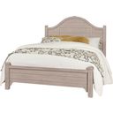 The appearance of Bungalow Dover Grey/Folkstone Queen Arched Bed designed by Vaughan Bassett in the transitional interior design. This dove grey piece of furniture was selected by 1StopBedrooms from Bungalow Collection to add a touch of cosiness and style into your home. Sku: 741-558A;741-855A;741-922. Bed Type: Poster Bed. Bed Size: Queen. Material: Oak Veneer.