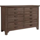 The appearance of Bungalow Folkstone 6 Drawer Double Dresser designed by Vaughan Bassett in the transitional interior design. This folkstone piece of furniture was selected by 1StopBedrooms from Bungalow Collection to add a touch of cosiness and style into your home. Sku: 740-001. Material: Solid Hardwood.