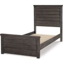 The appearance of Bunkhouse Aged Barnwood Twin Louvered Panel Bed designed by Legacy Classic Kids in the transitional interior design. This brown piece of furniture  was selected by 1StopBedrooms from Bunkhouse Collection to add a touch of cosiness and style into your home. Sku: N8830-4103;N8830-4113;N8830-4900. Bed Type: Panel Bed. Bed Size: Twin. Material: Hardwood.