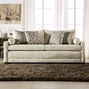 The appearance of Burgess Sofa In Beige designed by Furniture of America in the transitional interior design. This beige piece of furniture  was selected by 1StopBedrooms from Burgess Collection to add a touch of cosiness and style into your home. Sku: SM7753-SF. Material: Chenille.
