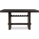The appearance of Burkhaus Counter Height Dining Table In Dark Brown designed by Signature Design by Ashley in the modern / contemporary interior design. This dark brown piece of furniture was selected by 1StopBedrooms from Burkhaus Collection to add a touch of cosiness and style into your home. Sku: D984-32. Material: Wood. Table Top Shape: Rectangular. Size: 42" x 66".