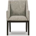 Burkhaus Dark Brown Dining Upholstered Arm Chair Set of 2