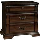 The appearance of Burleigh Cherry Nightstand designed by Furniture of America in the transitional interior design. This brown piece of furniture was selected by 1StopBedrooms from Burleigh Collection to add a touch of cosiness and style into your home. Sku: CM7791N. Material: Wood.