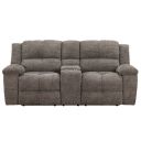 The appearance of Buster Manual Reclining Console Loveseat In Cabot Stone designed by Parker House in the modern / contemporary interior design. This cabot stone piece of furniture  was selected by 1StopBedrooms from Buster Collection to add a touch of cosiness and style into your home. Sku: MBUS#822C-CAST. Material: Polyester.