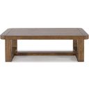 The appearance of Cabalynn Light Brown Rectangular Cocktail Table designed by Signature Design by Ashley in the transitional interior design. This light brown piece of furniture was selected by 1StopBedrooms from Cabalynn Collection to add a touch of cosiness and style into your home. Sku: T974-1. Material: Wood.